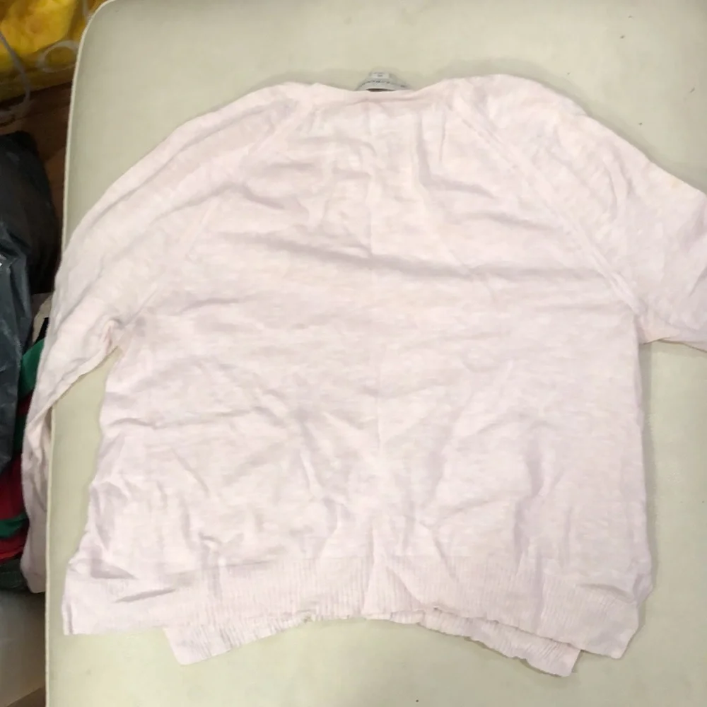 White and Warren light pink sweater